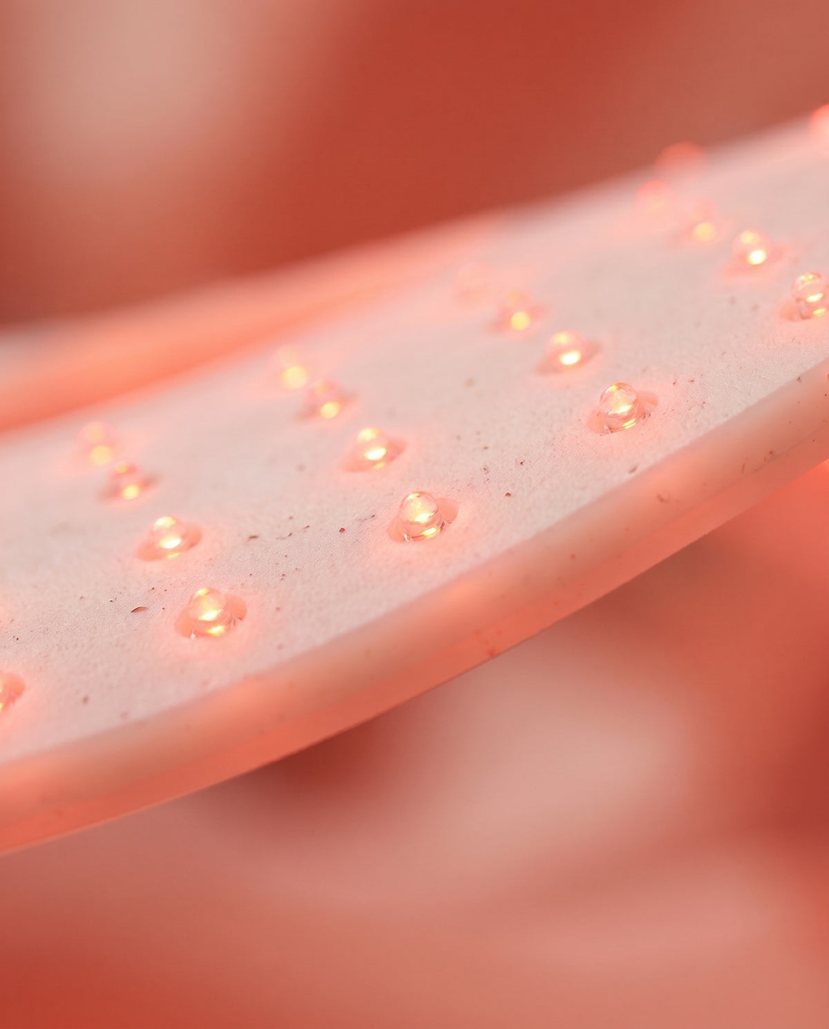 Close-up of the LED array inside the LUMÈRE Face mask